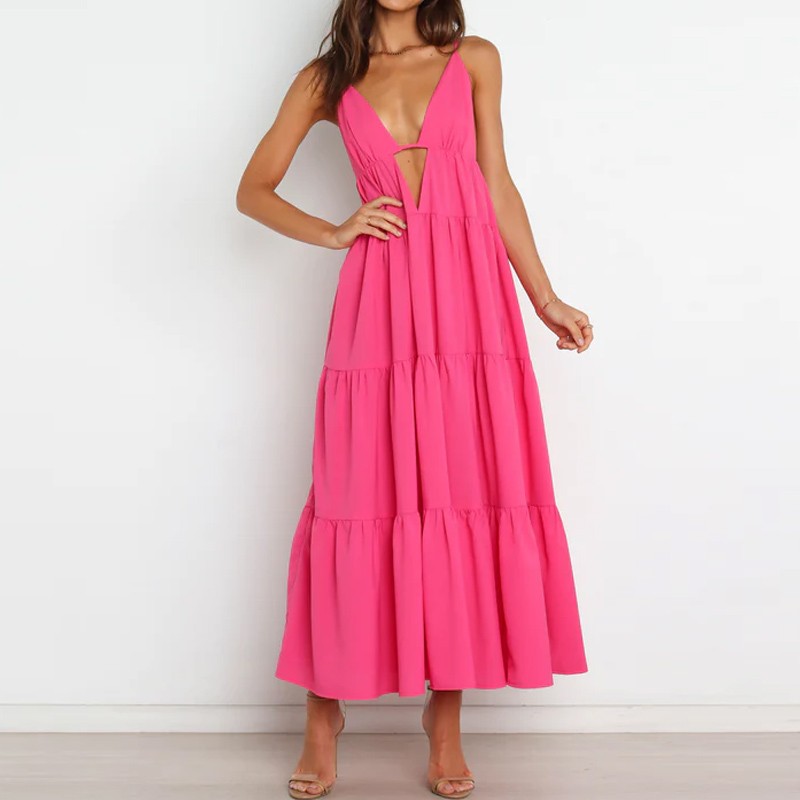 Casual Sexy Red Outfits Dress