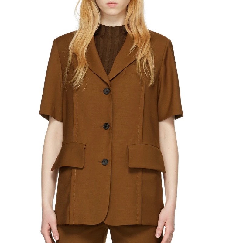 Brown Coat Women Shirt Jacket
