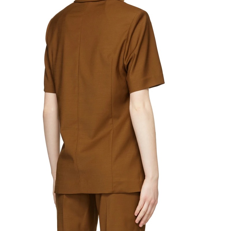 Brown Coat Women Shirt Jacket