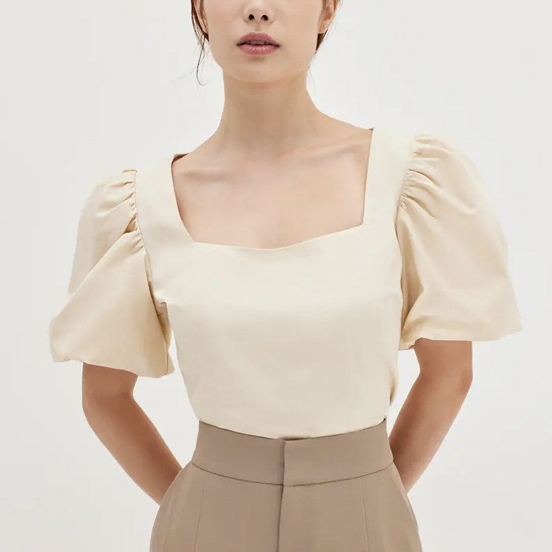 Plus Size Party Puff Sleeve Top