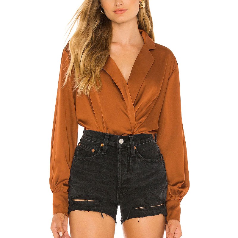 Satin Blouse Long Sleeve