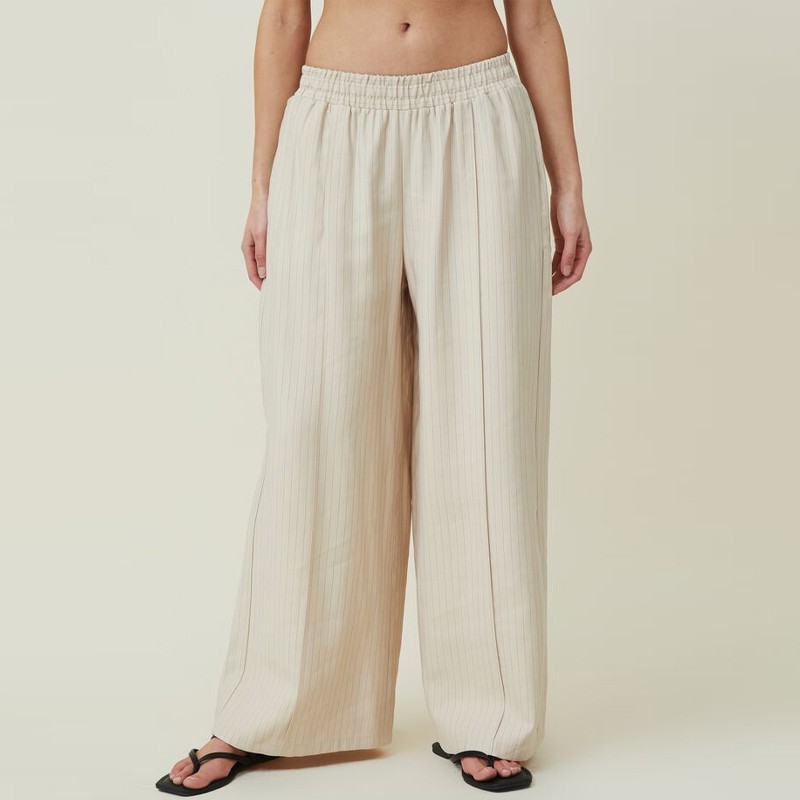 White Cargo Loose Pants