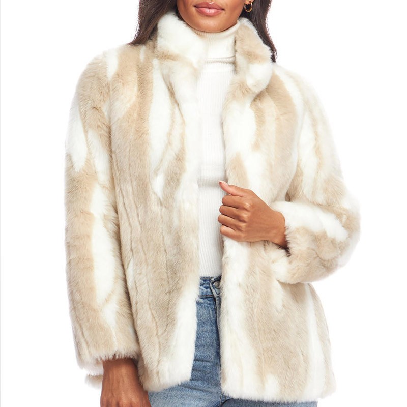 White Cropped Fleece Jacket