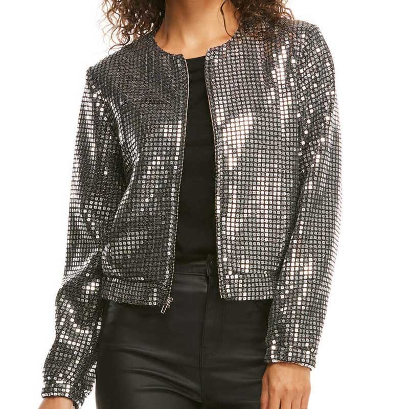 Retro Silver Puffer Jacket