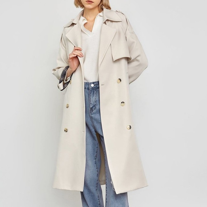 Beige Long Puffa Coat