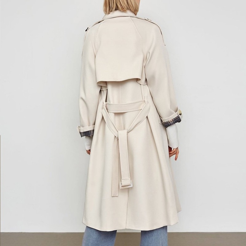 Beige Long Puffa Coat