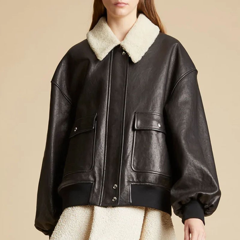 Leather Retro Padded Coat