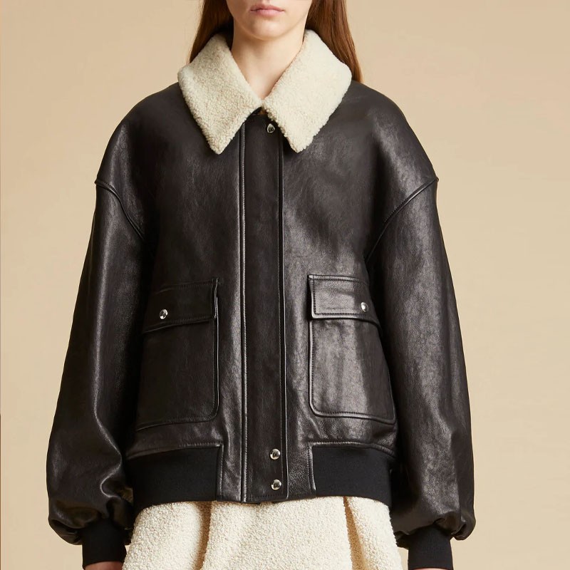 Leather Retro Padded Coat