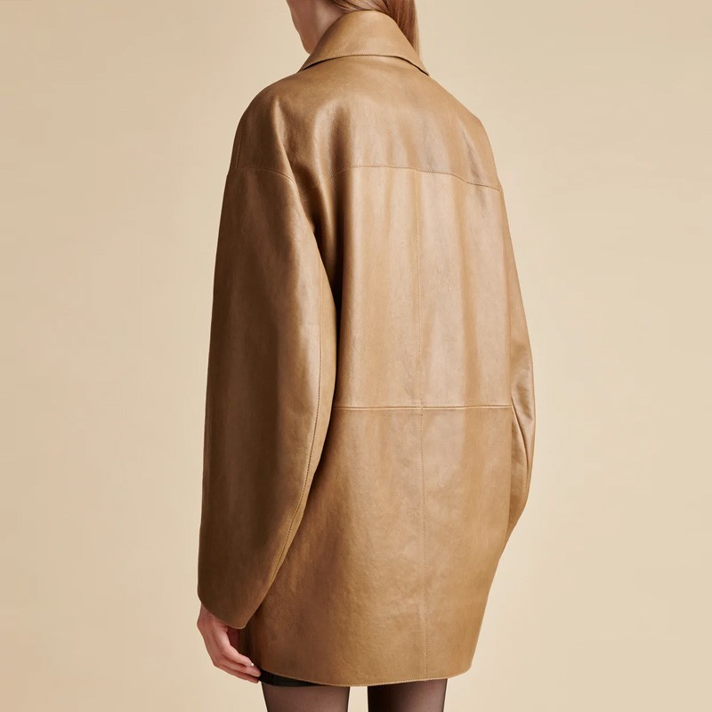 Brown Leather Winter Coats & Jackets