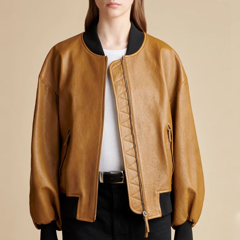 Brown Leather Jacket Shirt