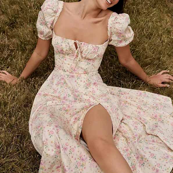 Floral dress for spring and summer