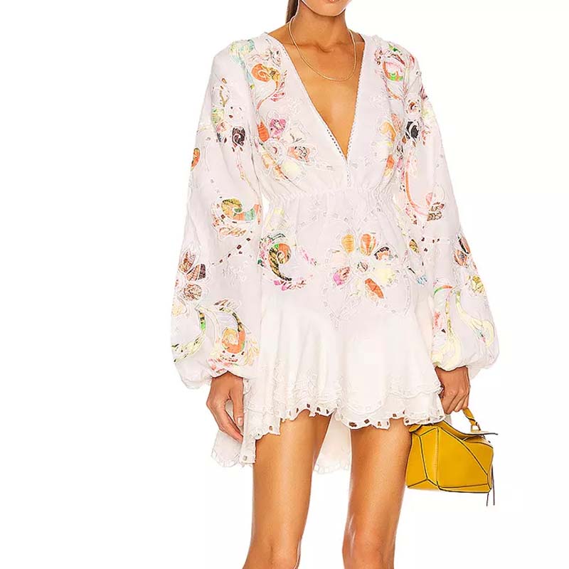 Bodycon Eyelet Mini Dress