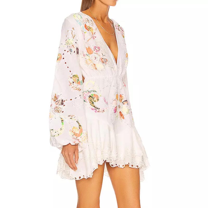 Bodycon Eyelet Mini Dress