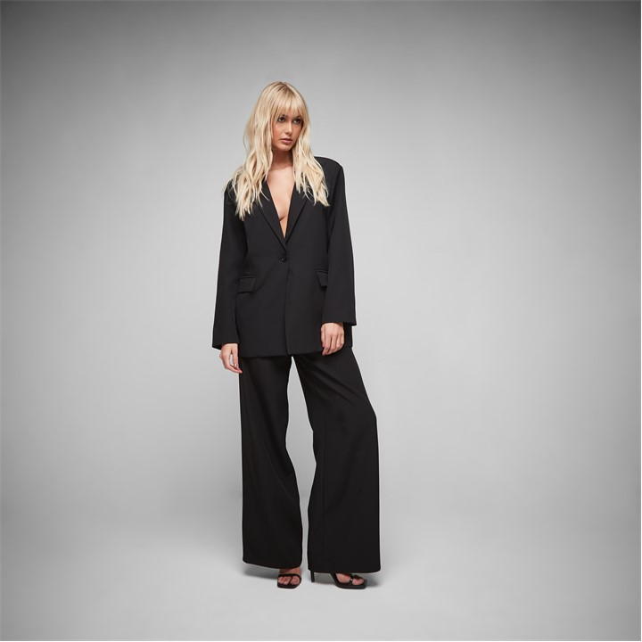Tailored Oversized Women Black Blazer